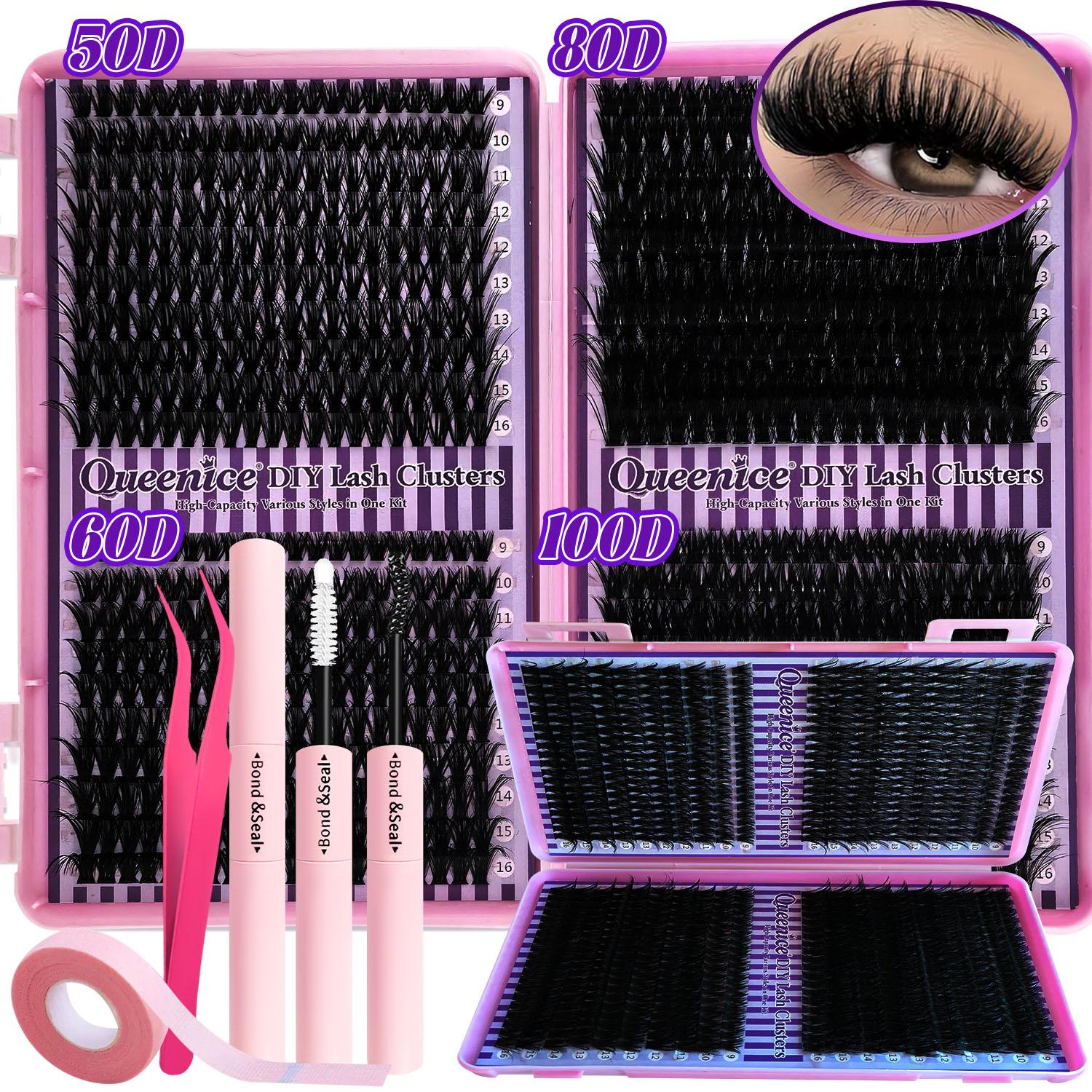 Slender and Soft False Eyelashes, Multi-Functional Eyelash Book 50D–150D with Mixed Natural Thick Eyelash Clusters (8mm–16mm), DD Curl Lashes for Daily Makeup, Charming Eyes, Beginner-Friendly Reusable Eyelash Falsies, Individual Eyelash Kit