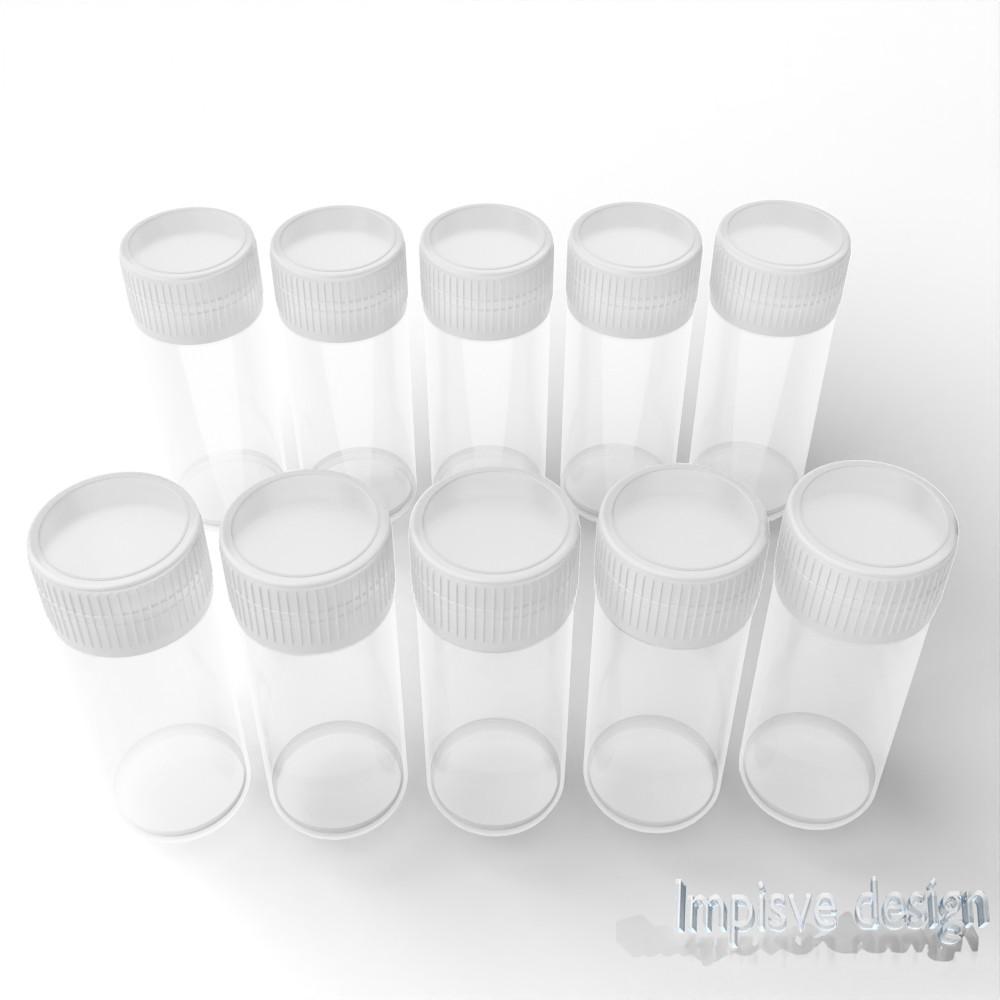 10-Pack Sealed Tube Medicine Organizer, Waterproof Odor-Free Storage Tubes, Classic Style