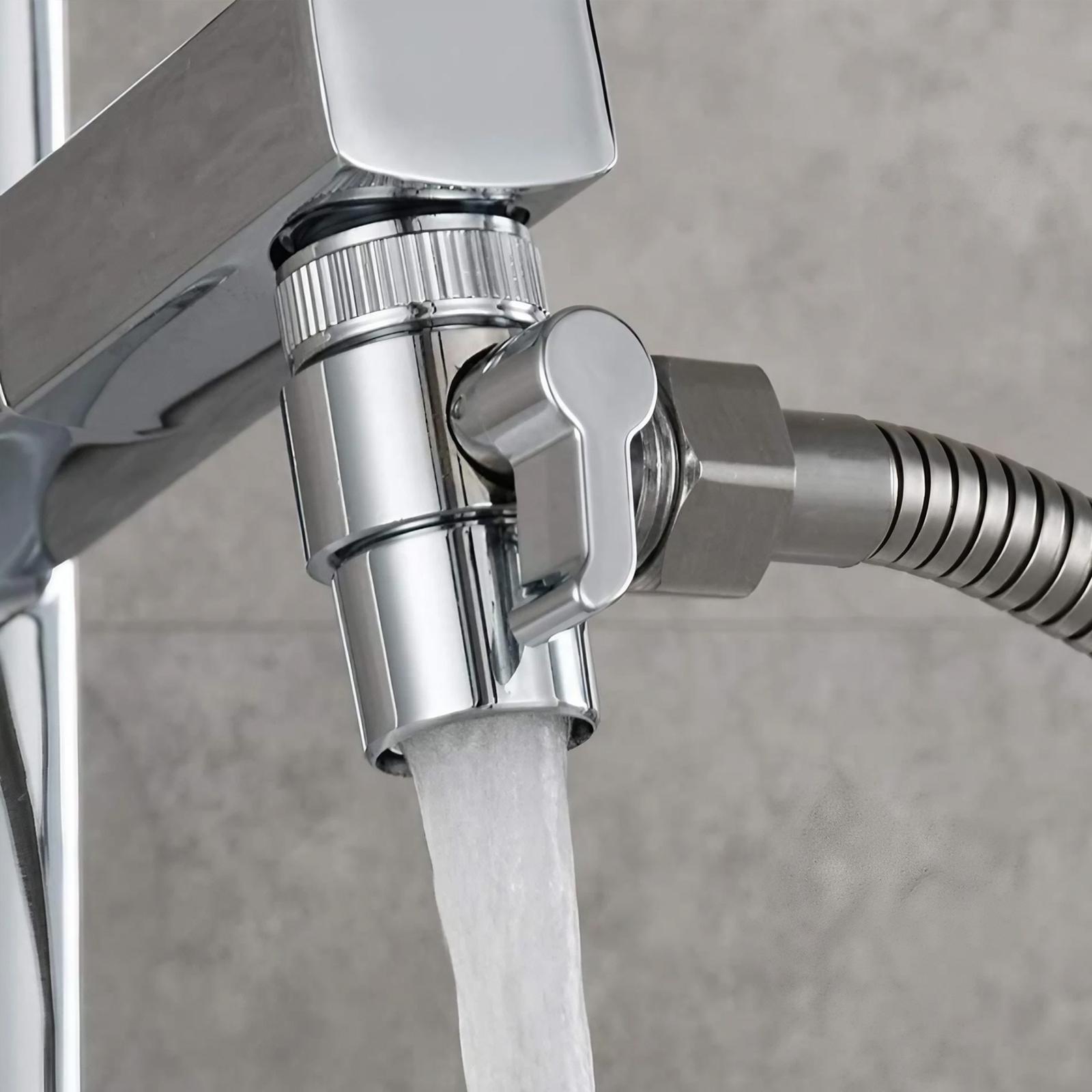 Multi-Function Quick Connect Faucet Adapter Leakproof Water Switch Valve for Washing Machine Shower Garden Hose Dual Outlet Mode Universal Fit Kitchen Bathroom Outdoor