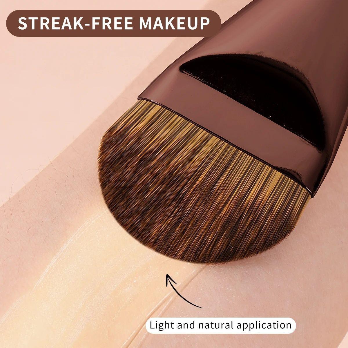 7-Piece Professional Dual-Ended Makeup Brush Set with Storage Bag, Face Makeup Brushes, High-Quality Synthetic Fiber, Ideal for Foundation, Concealer and Loose Powder, Cosmetics Brushes Set