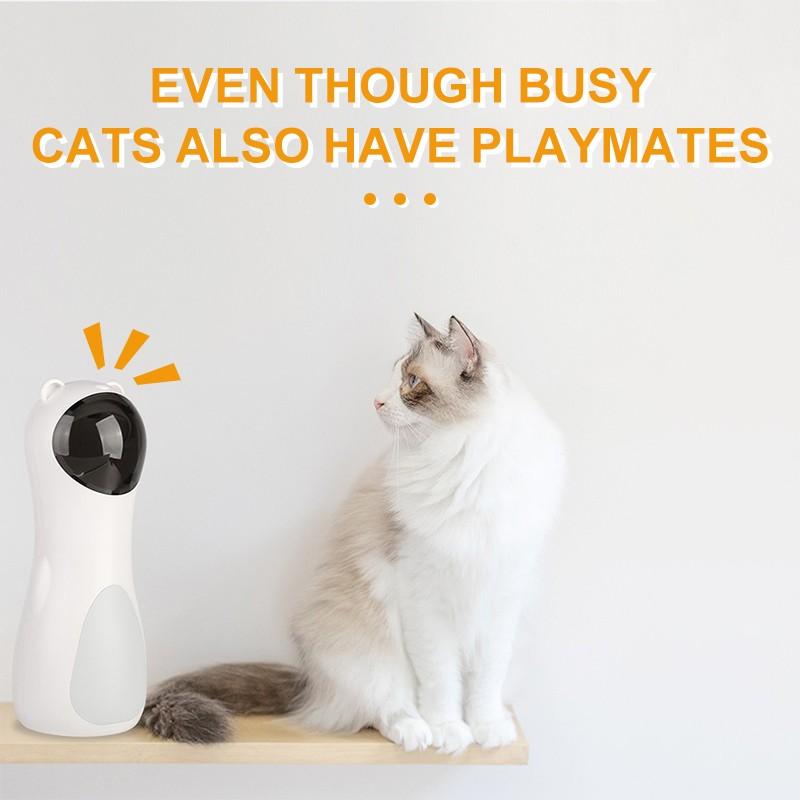 Bear Automatic Laser Cat Toy, Smart Cat Toy Infrared Dot Light, Electric Rotating Cat Teaser, Dual Power (aa Batteries + USB)
