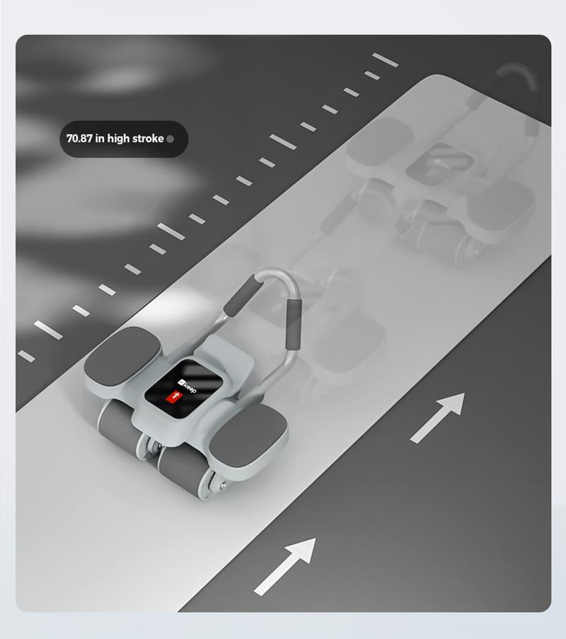 KEEP Ab Roller Wheel with Knee Mat, Automatic Rebound Abdominal Wheel with Elbow Support Ab Workout Equipment for Strengthening Core Muscles Abs Exercise Roller for Women Men