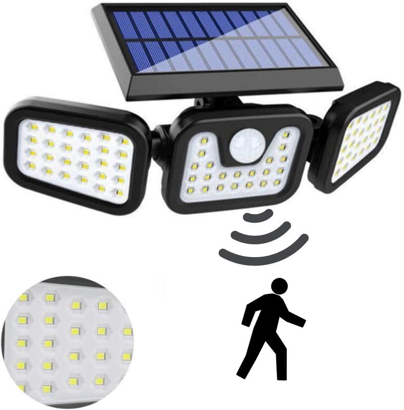 Solar Flood Lights Outdoor, Motion Sensor Lights, 3 Adjustable Heads Security Lights, IP65 Waterproof, with Remote Control 180° Wide Lighting Angle Solar Powered Lights for Patio Yard Garage Entryways Porch,TikTokShopBlackFriday Solar Flood Lights Outdoor, Motion Sensor Lights, 3 Adjustable Heads Security Lights, IP65 Waterproof, with Remote Control 180° Wide Lighting Angle Solar Powered Lights for Patio Yard Garage Entryways Porch,TikTokShopBlackFriday