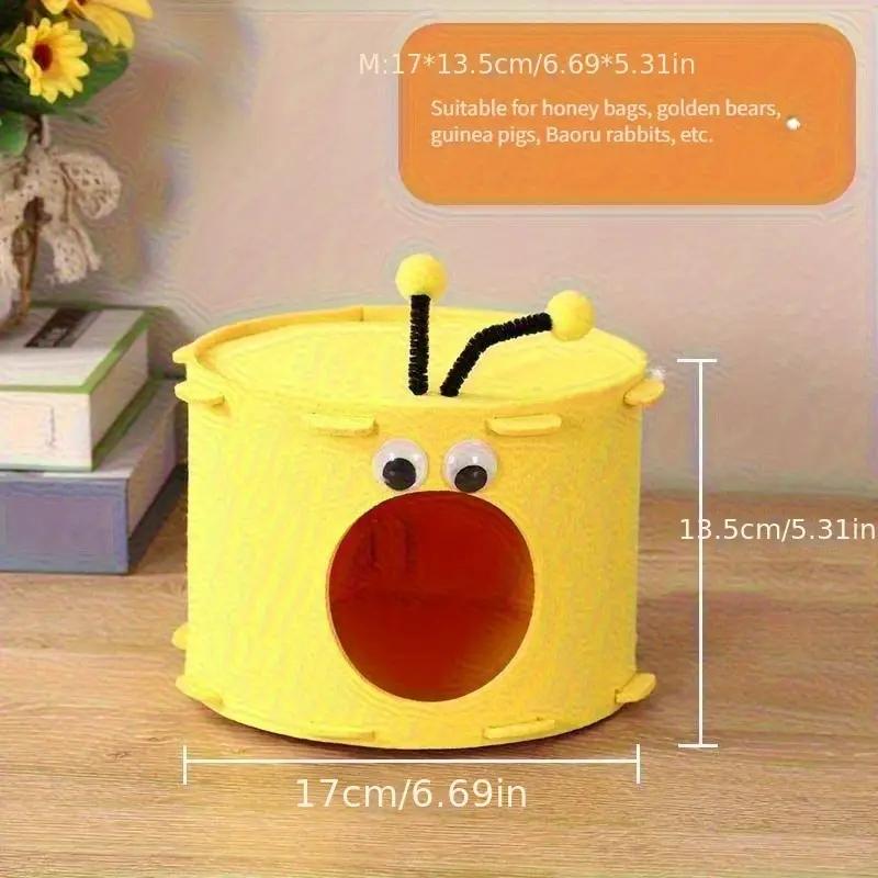 Small Hamster Hideout House, Universal Warm Nest, Breathable and Washable, Suitable for Honey Bag, Golden Bear, Guinea Pig, Bunny