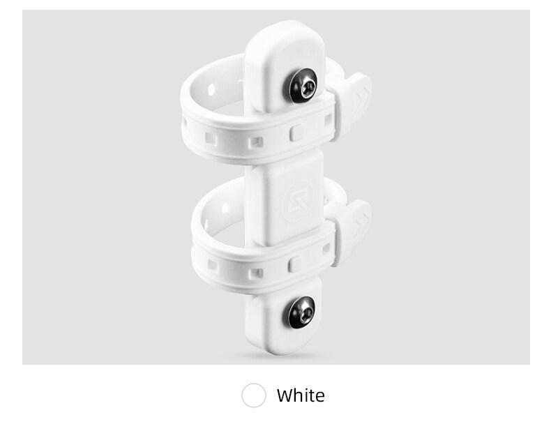 ROCKBROS Bike Bottle Holder Converter Adjustable Silica gel Shockproof Non-Slip Water Bottle Cage Adapter MTB/Road Bike Bottle Cage Handlebar Mount