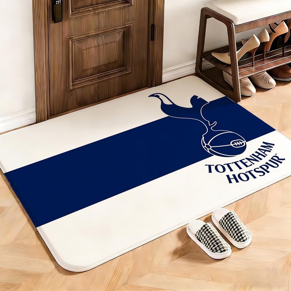 Sports Tottenham Hotspur Football Club Floor Mat This soft flannel mat provides a cozy Soft flannel mat with quick water absorption, non-slip and durable. Easy to clean, ideal for bathroom and entryway use.