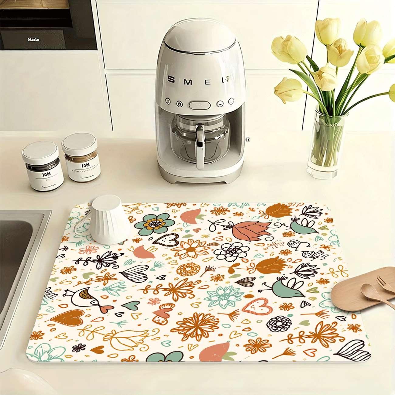 Multi-Functional Table Mat, Rubber Coaster, Easy Clean, Water Absorbent, Non-Slip, Durable, Protects Tabletop, Ideal for Kitchen and Bedroom