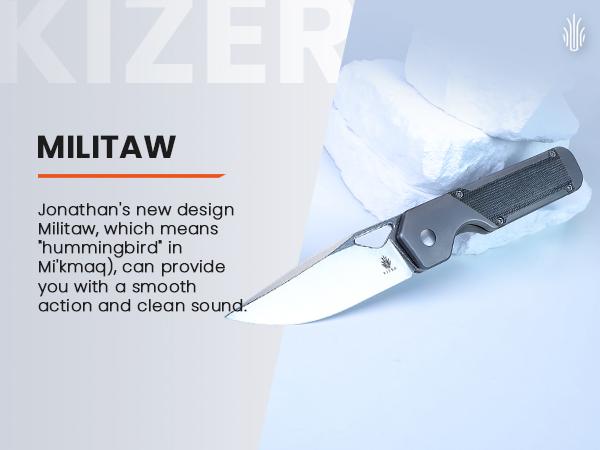 Kizer Militaw S35VN Titanium & Micarta Ki3634A1 Kizer Militaw S35VN Titanium & Micarta Ki3634A1