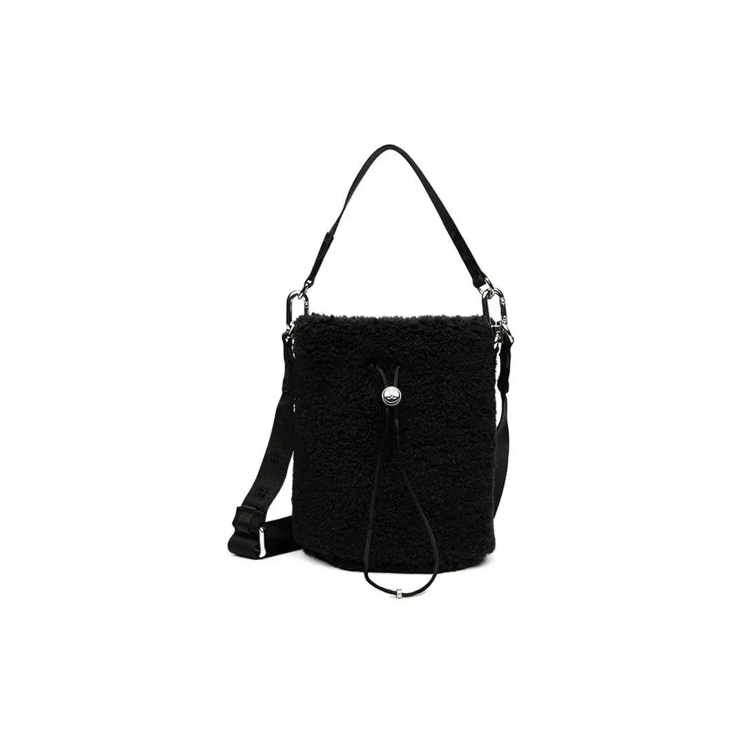 Lululemon 2.5L Solid Color Drawstring Suede Bucket Bag for Women – Black