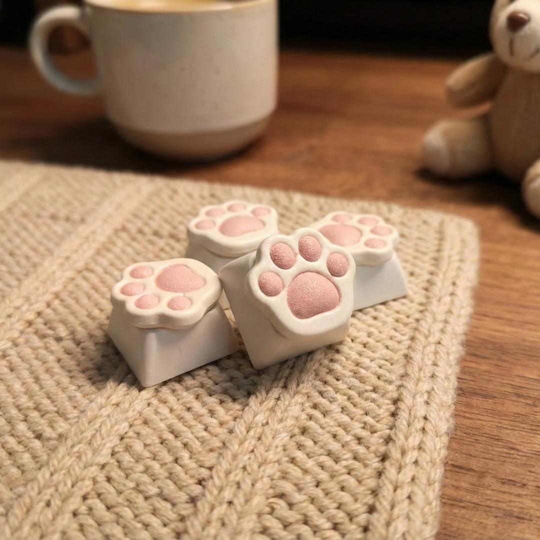 Cute Cat Paw Keycap Gift, Personalized Single Keycap, Creative Custom Mechanical Keyboard, Girl's Unique Gift Idea