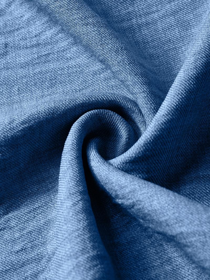 Women's Casual Fall Shirt, Plain Long Sleeve Asymmetrical Hem Top, Fitted Woven Fabric, Ideal for Daily Wear & Commuting