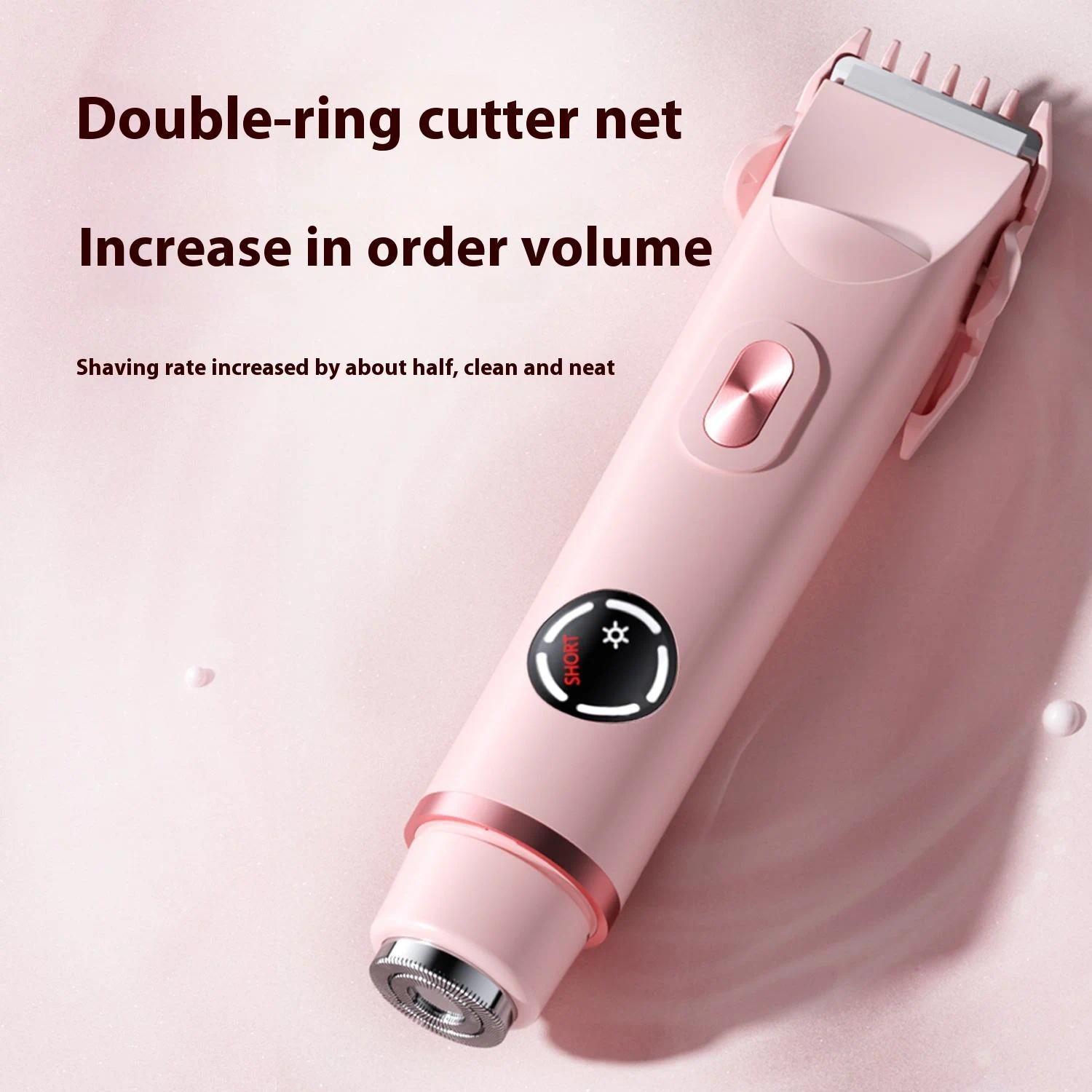 Multi-Functional Nose and Ear Trimmer Shaver Dual-Head Electric Digital Display Hair Removal Device fade kit