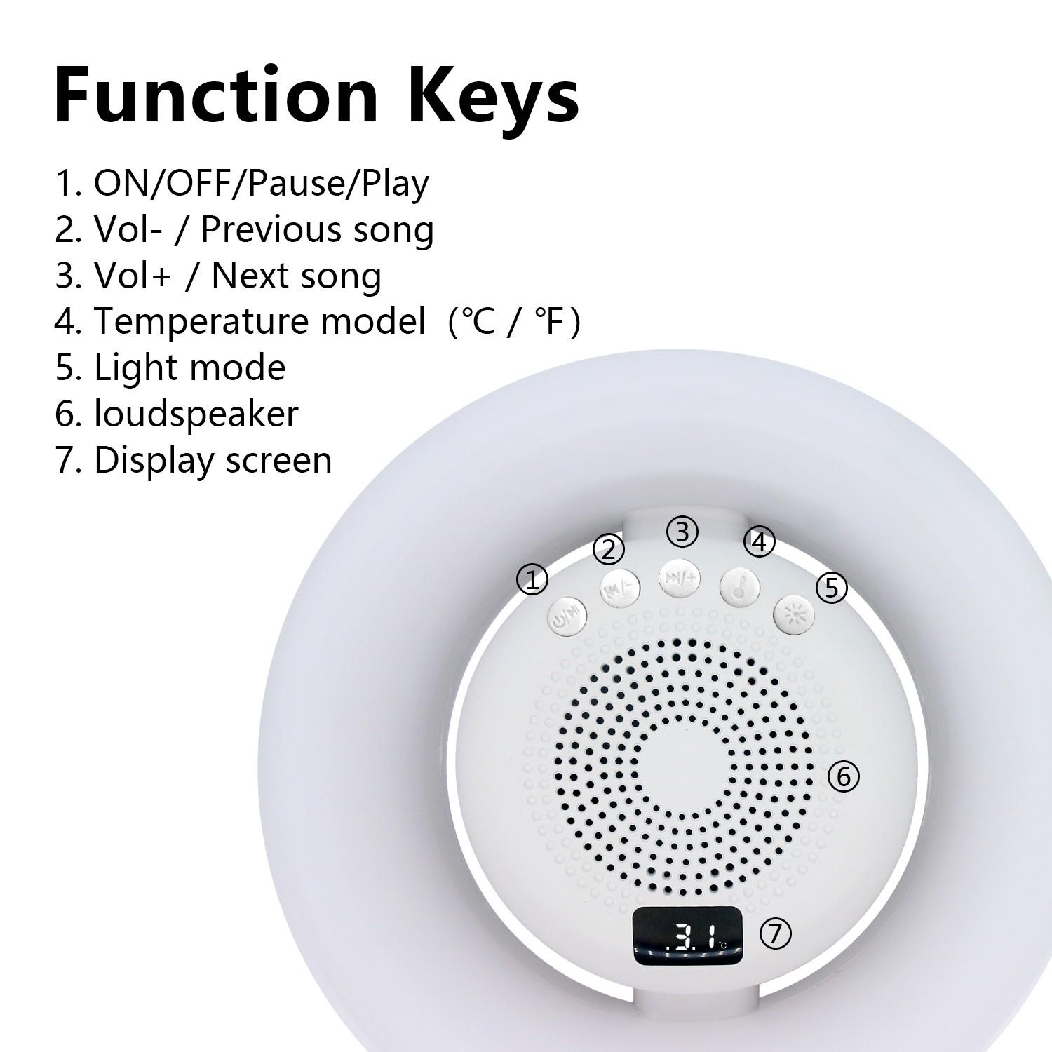 Floating Waterproof Bluetooth-compatible Speaker, Pool Bathroom Outdoor Use, RGB Lights, 10 Modes, Wireless Hands-Free Call, Portable Mini Speaker