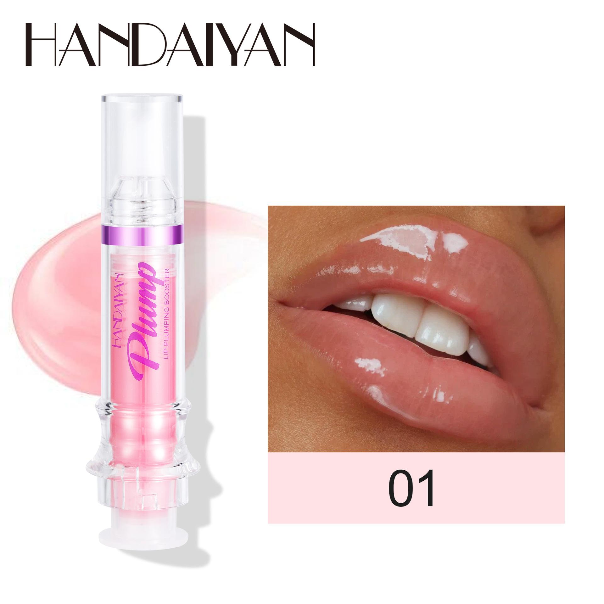 Handaiyan Moisturizing Lip Gloss, Mirror Finish Transparent Lip Jelly, Glass Lip Glue Waterproof Long-Lasting, Enhances Lips Naturally