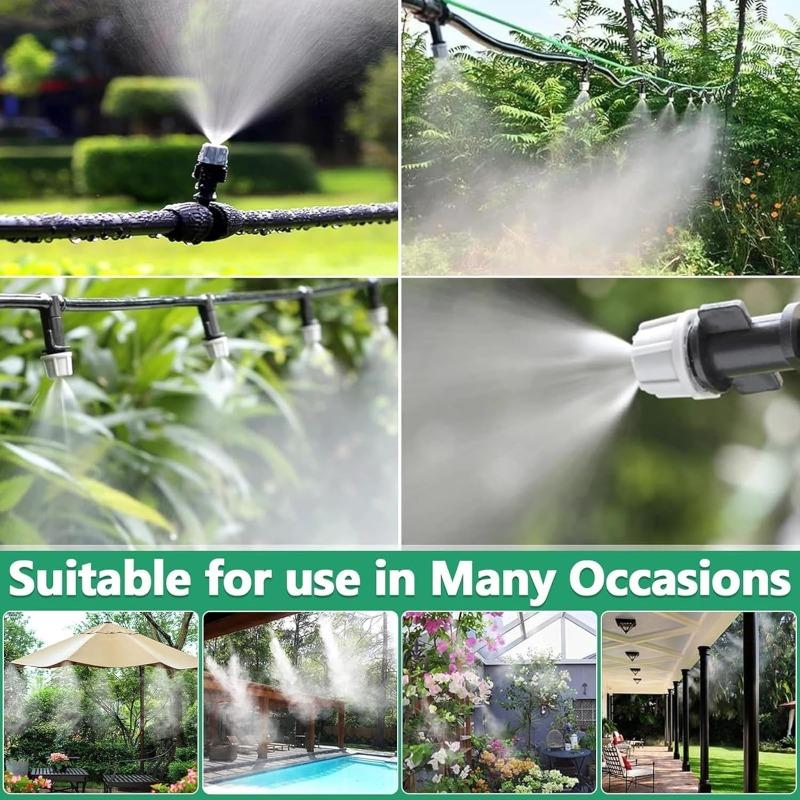 Adjustable Orange Misting Set, Cooling Device for Farms, Outdoor Low-Pressure Sprayer in Summer, Automatic Garden Watering Device
