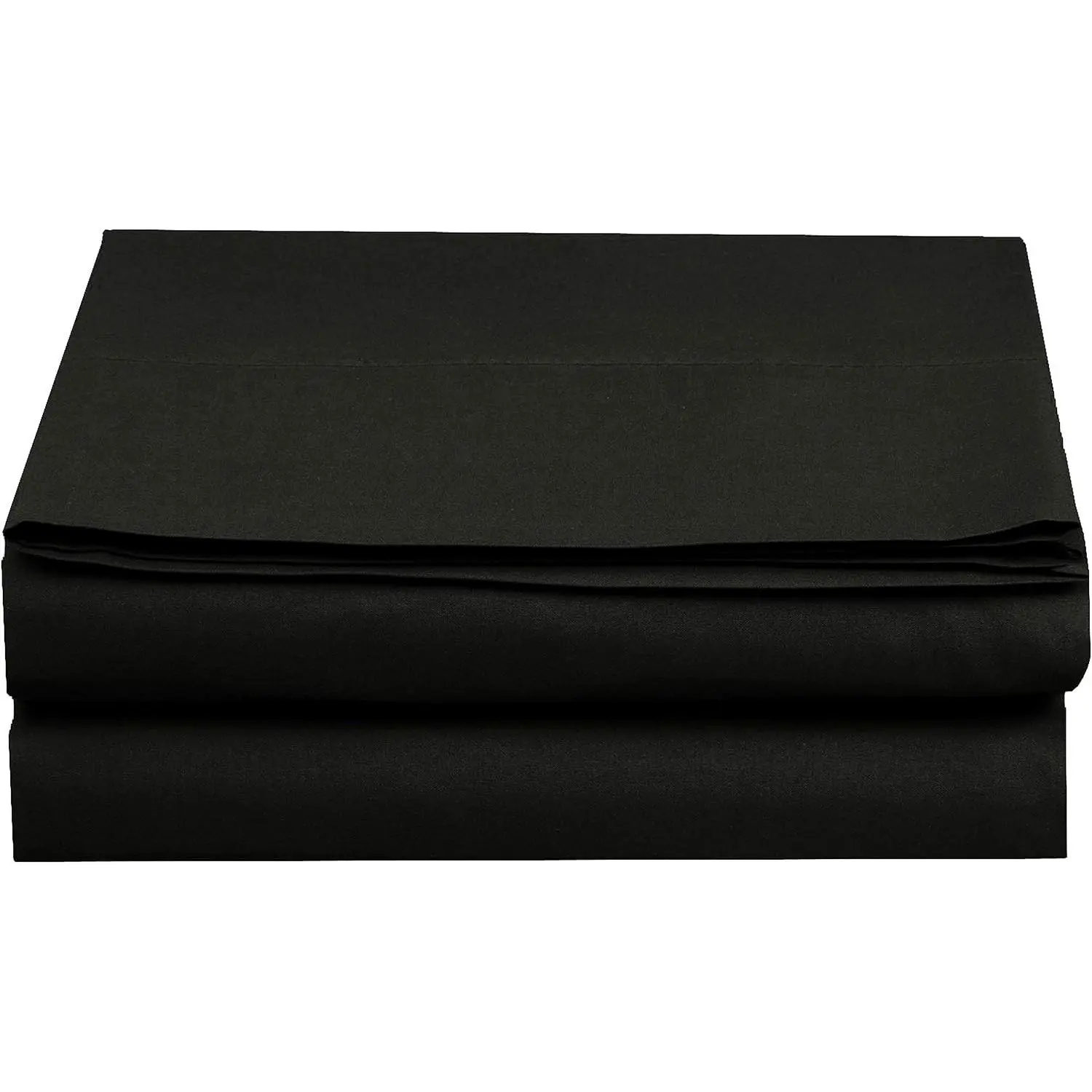 Premium Hotel Quality 1-Piece Flat Sheet, Luxury and Softest 1500 Premium Hotel Quality Microfiber Bedding Flat Sheet, Wrinkle-Free, Stain-Resistant, King, Black