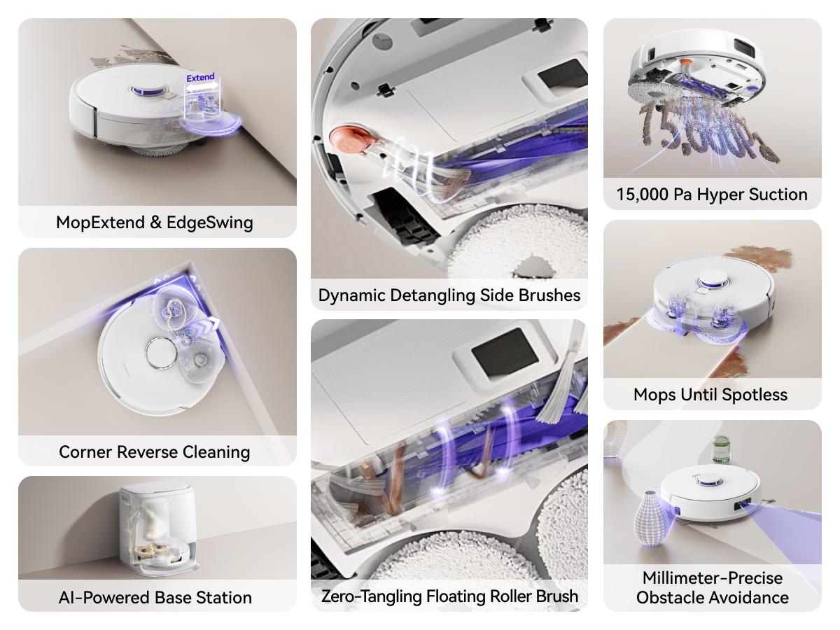 NARWAL Freo Z10 Robot Vacuum and Mop Combo, Tangle Free Robot Mop, 15,000Pa Suction, Adapts to Hard-to-Reach Areas, Self-Emptying, Mop Washing & Drying, Obstacle Avoidance, for Pet Hair & Hard Floor NARWAL Freo Z10 Robot Vacuum and Mop Combo, Tangle Free Robot Mop, 15,000Pa Suction, Adapts to Hard-to-Reach Areas, Self-Emptying, Mop Washing & Drying, Obstacle Avoidance, for Pet Hair & Hard Floor