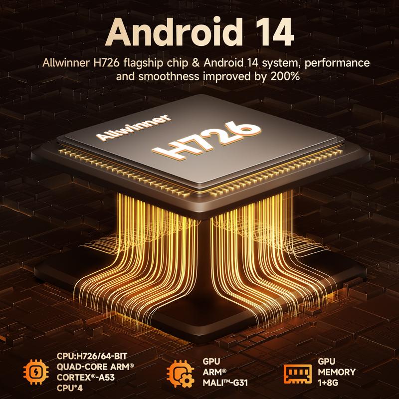 [US warehouse] Magcubic HY350MAX Projector 900ANSI Auto Focus 8K Decode Android 14 Allwinner H726 Built-in 15W HiFi Speaker Dual WiFi6 BT5.4 Native 1080P 1.0:1 short Throw Portable Smart Projector For Home Cinema Movie Night, Gift, Black Friday