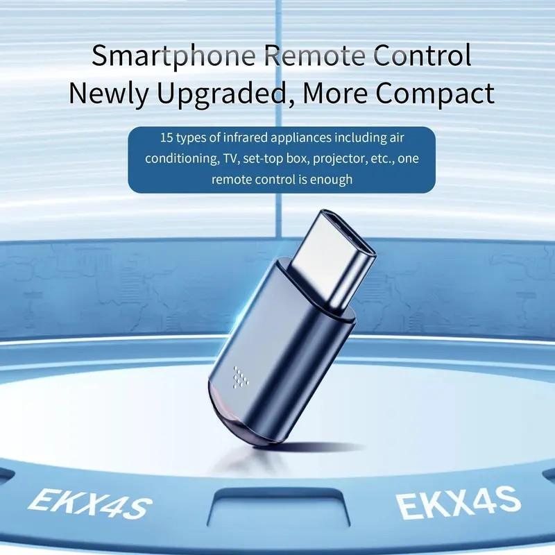 USB Type-C Smart IR Remote Control Adapter, Mini Infrared Transmitter, Universal TV Air Conditioner Adapter, Portable Design, Compact Size, Infrared Transmission