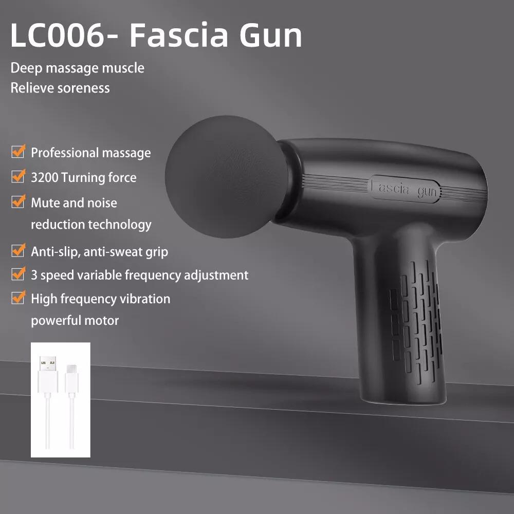 3 Speeds Massage Gun Deep Tissue Percussion Massager for Muscle Pain Relief, Portable Handheld Electric Vibrating Massager for Athletes Relaxation, Full Body Deep Muscle Massage Gun for Neck Back Shoulder Leg