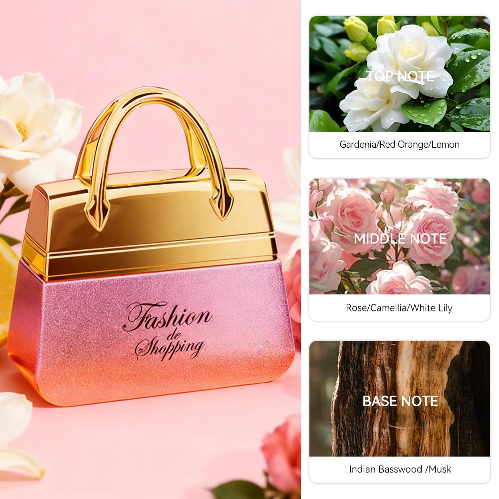 Women's Perfume Bottle 50ML, Eau de Parfume, Long-Lasting Floral Woody Scent, Ideal for Daily Use & Gift Giving, Perfect for Women