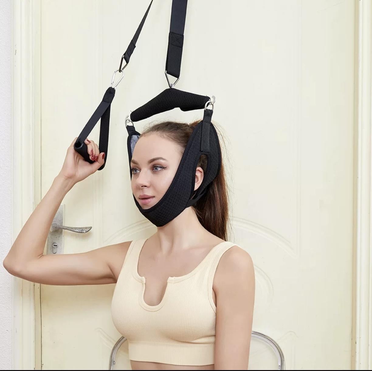 Neck Relaxation Stretching Cervical Traction Strap Home Door Suspension Portable Neck Hammock Neck Massage Decompression Stretcher