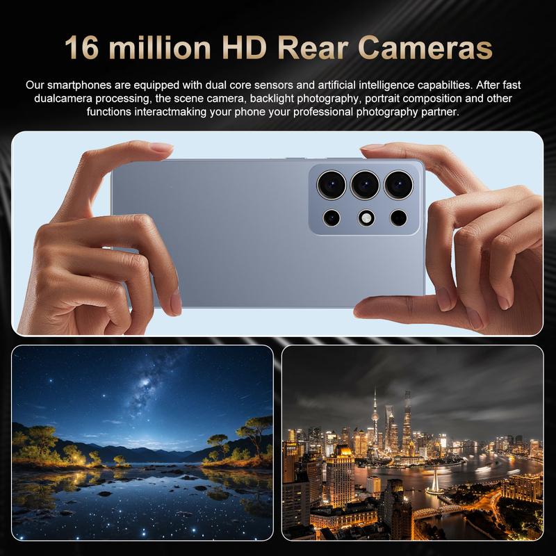 M26 Ultra Smart Android Phone 6.8 Inch Large Screen 4GB+64GB ROM 4000mAh Battery Octa-core Processor Smartphone Cellphone