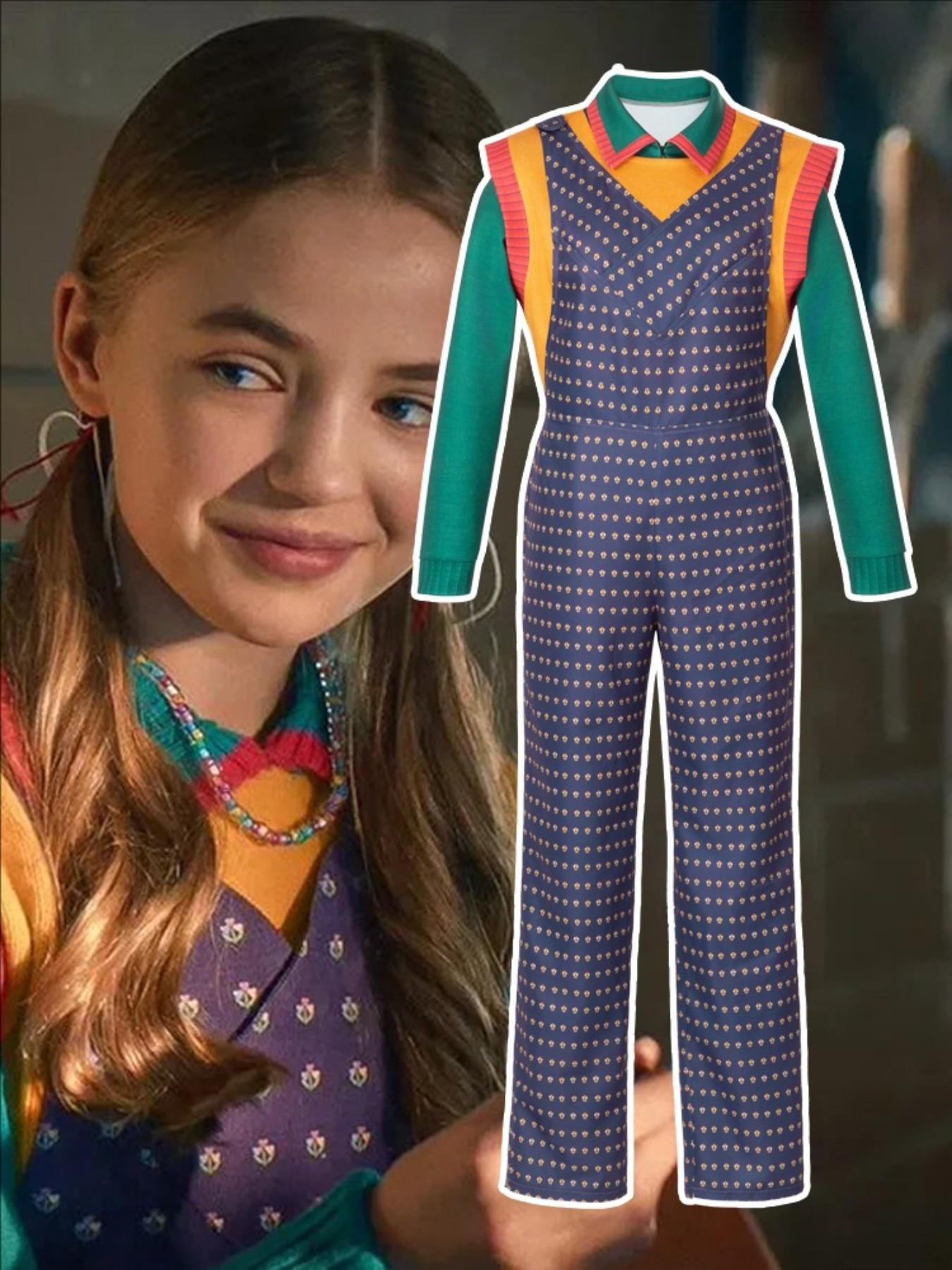 Stranger Season 5 Cosplay Costume Holly Wheeler Halloween Carnival Performance Suit  Adult Clothing