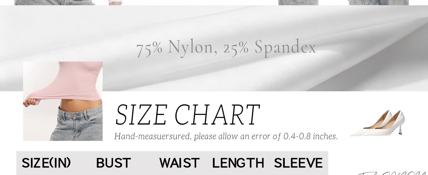 Danysu Double Lined High Round Neck Long Sleeve Tops for Women with Built in Bra Nylon Basic Crop Fall Tee Shirts