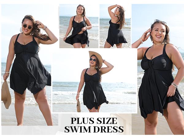 Daci Plus Size Two Piece Swimdress with Boyshorts for Women Flowy Swimsuits Tummy Control Tankini Bathing Suits Daci Plus Size Two Piece Swimdress with Boyshorts for Women Flowy Swimsuits Tummy Control Tankini Bathing Suits
