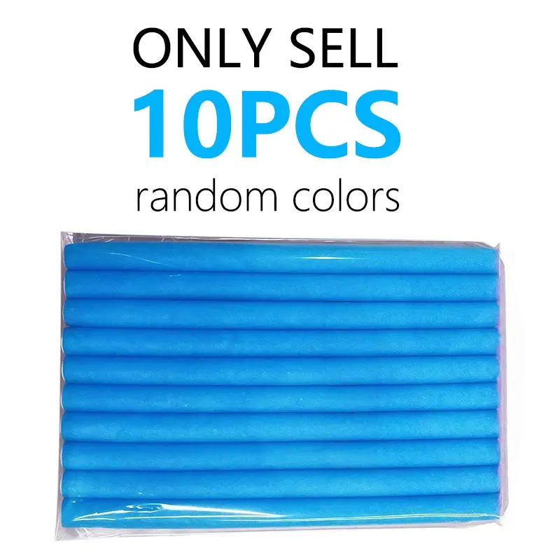 10 Flexible Heatless Hair Rollers, Bendable Twist Curling Rods, Random Colors, DIY Soft Foam Curls, Home Use, Salon Quality Hairstyling Tools, Heatless Hair Curler