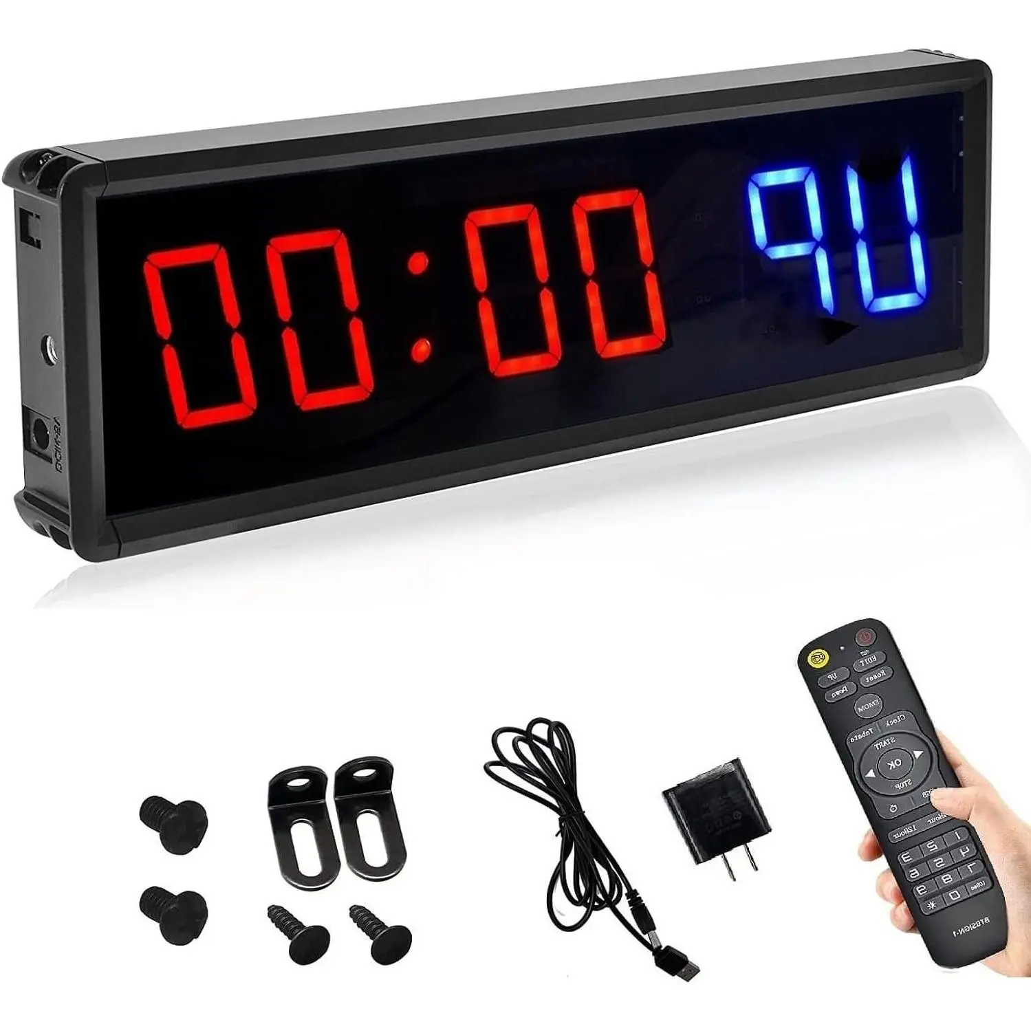 LED Interval Timer Count Down/Up Clock Stopwatch with Remote for Home Gym FitnessGift