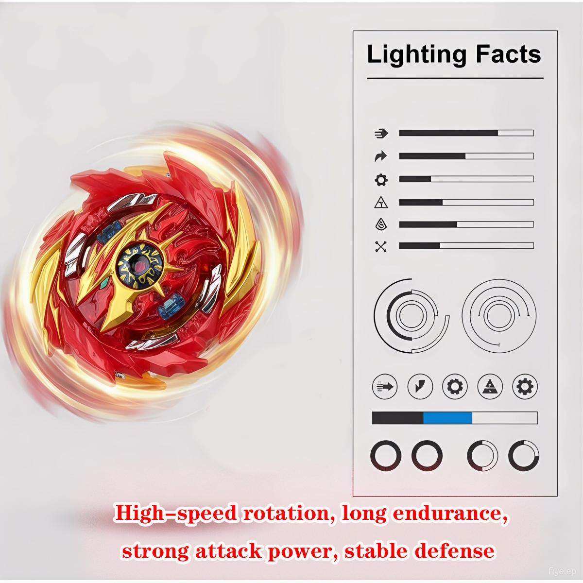 Upgraded Alloy Explosive Combat Gyro Toy Set, Includes Gyro Launcher Grip, Fusion Design Gift for Game Enthusiasts, Collectible Toys