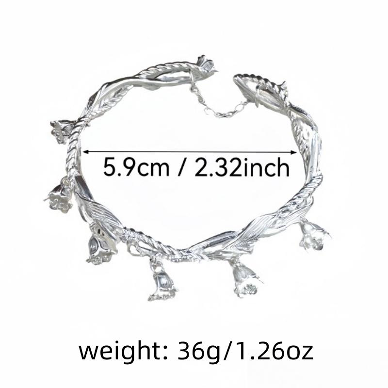 Full Silver s999 bangle Sterling Silver bangle Ladies Open bangle can be freely adjusted size for girlfriend's birthday holiday gift Silver weight 36g / 1.26oz