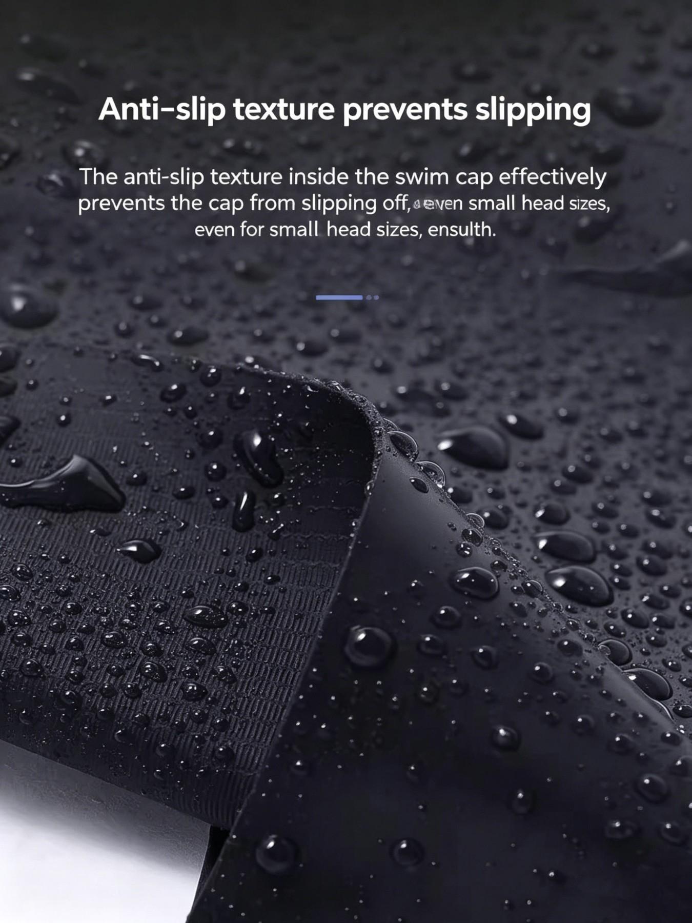 Women's Waterproof Swim Cap, Comfortable Silicone Ear Protection, Large Size for Long Hair, Adult Swimming Hat for Men and Women