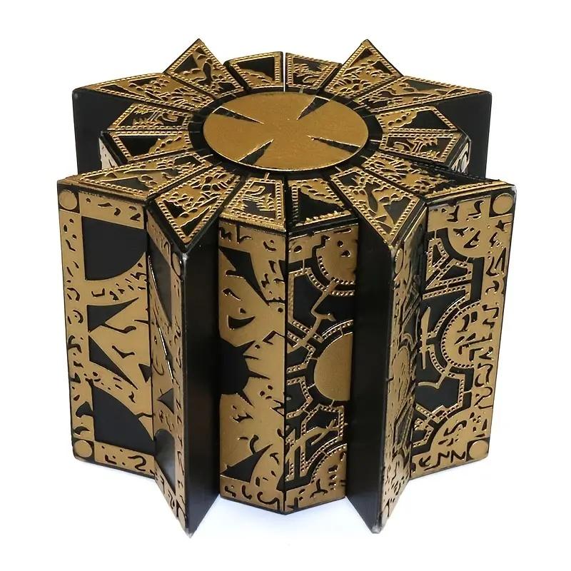 Magic Lock Mechanical Cube Box - Complex Geometric Patterns & Durable Structure, Puzzle Stress-Relief Desktop Prop, Home Office Decor & Creative Birthday Gift, Adult Puzzle-Solving Preferred, Rotating Puzzle Board