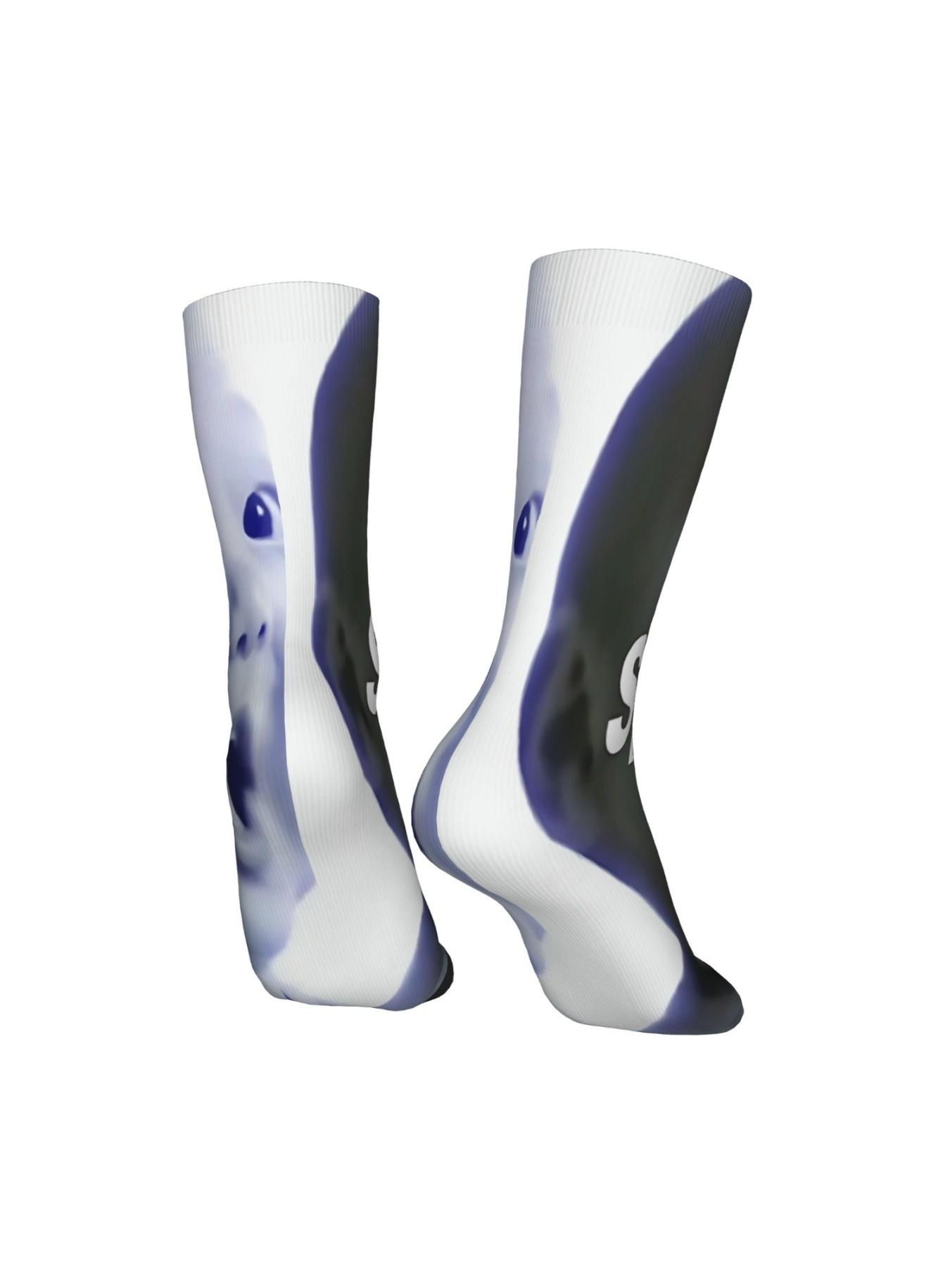 1 Pair Hip Hop Vintage Sybau Crazy Men's compression Socks Unisex Funny Street Style Pattern Printed Funny Novelty Happy Crew Sock Streetwear