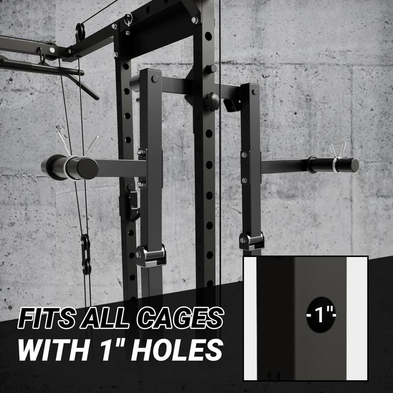 MIKOLO Lateral Raise Machine Attachment for Squat Rack - 1" Holes Design, Power Cage Compatible, Upper Body Strength Training Equipment for Home GymMIKOLO