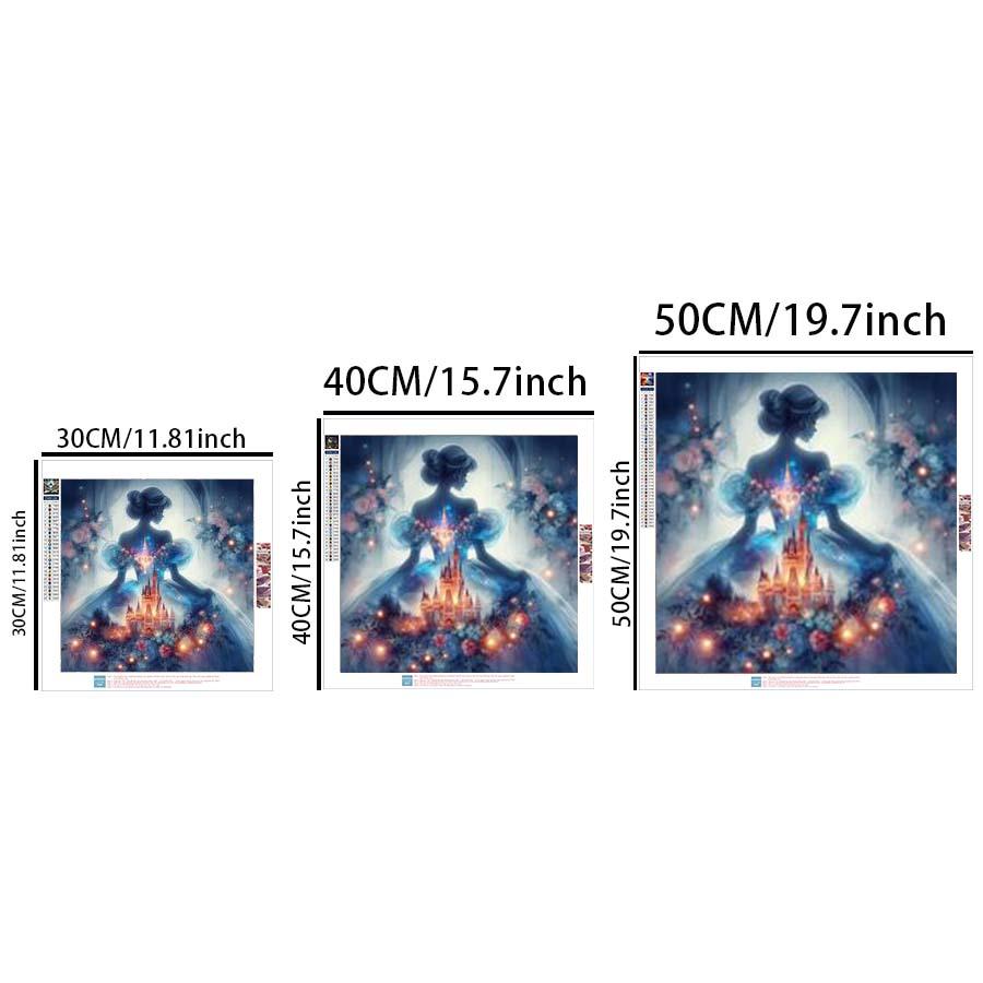 1pcs 5D DIY diamond painting kit, 5D diamond art set, DIY decoration, castle, flowers, light spots diamond painting kit full round drill DIY, mosaic, diamond art, DIY art home decor, suitable for Halloween and Christmas, Diamond Art Tools, Handicraft