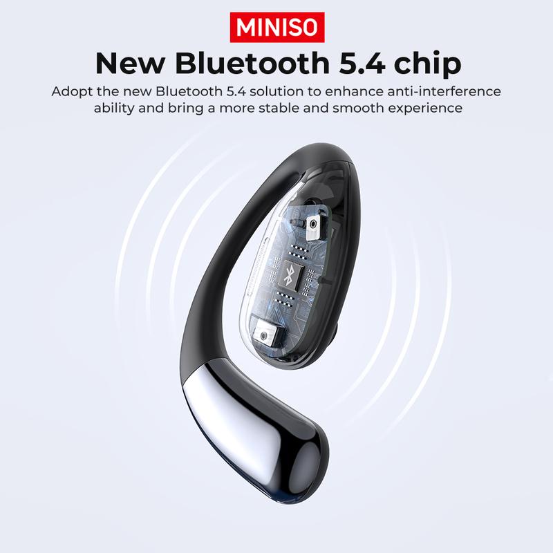 MINISO MS182 OWS Wireless Bluetooth Earbuds HIFI Sound Quality Support Playing Music Phone Calls Headphones Full Color Display Touch Screen Built-in Microphone