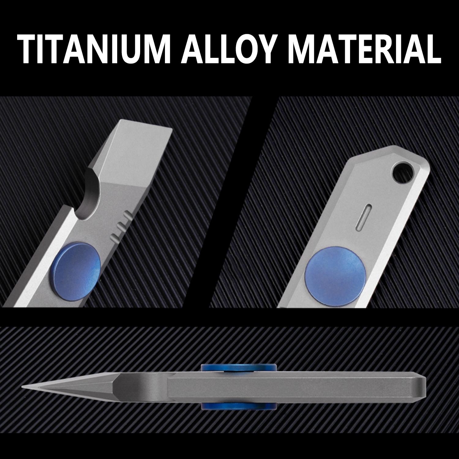 Edc Tool Set, 360 Degree Rotating Tc4 Titanium Pry Bar, Multi-Functional Edc Tools, Pocket Clip, Outdoor Camping Compact Daily Carry Tool, Multitool Set, Versatile Tools