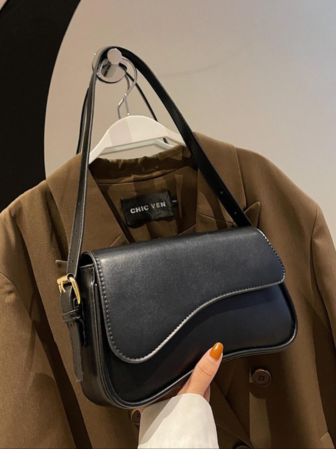 Vintage Minimalist Women's Square Bag, PU Leather Shoulder Bag, Commuter Fashion Handbag for Dating, Picnic, Party, Valentine's Day, Casual Handbag Satchel