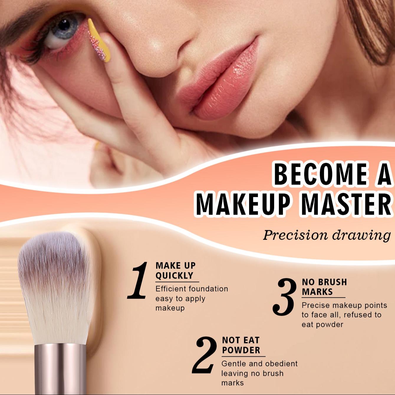 52 Piece Makeup Brush Set, Soft Bristle Powder Brush Blush Eyeshadow Sponge, All-In-One Beauty Tool Kit, Essential Cosmetic Brushes
