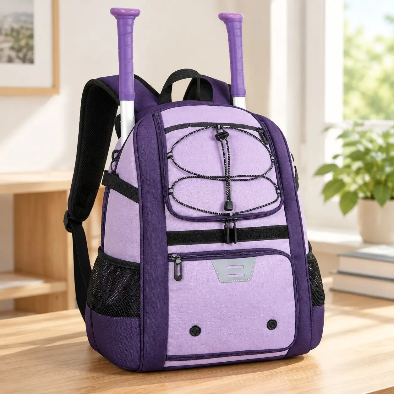 Youth Baseball Softball Bag, T-Ball Backpack with Shoe Compartment for Girls & BoysGift