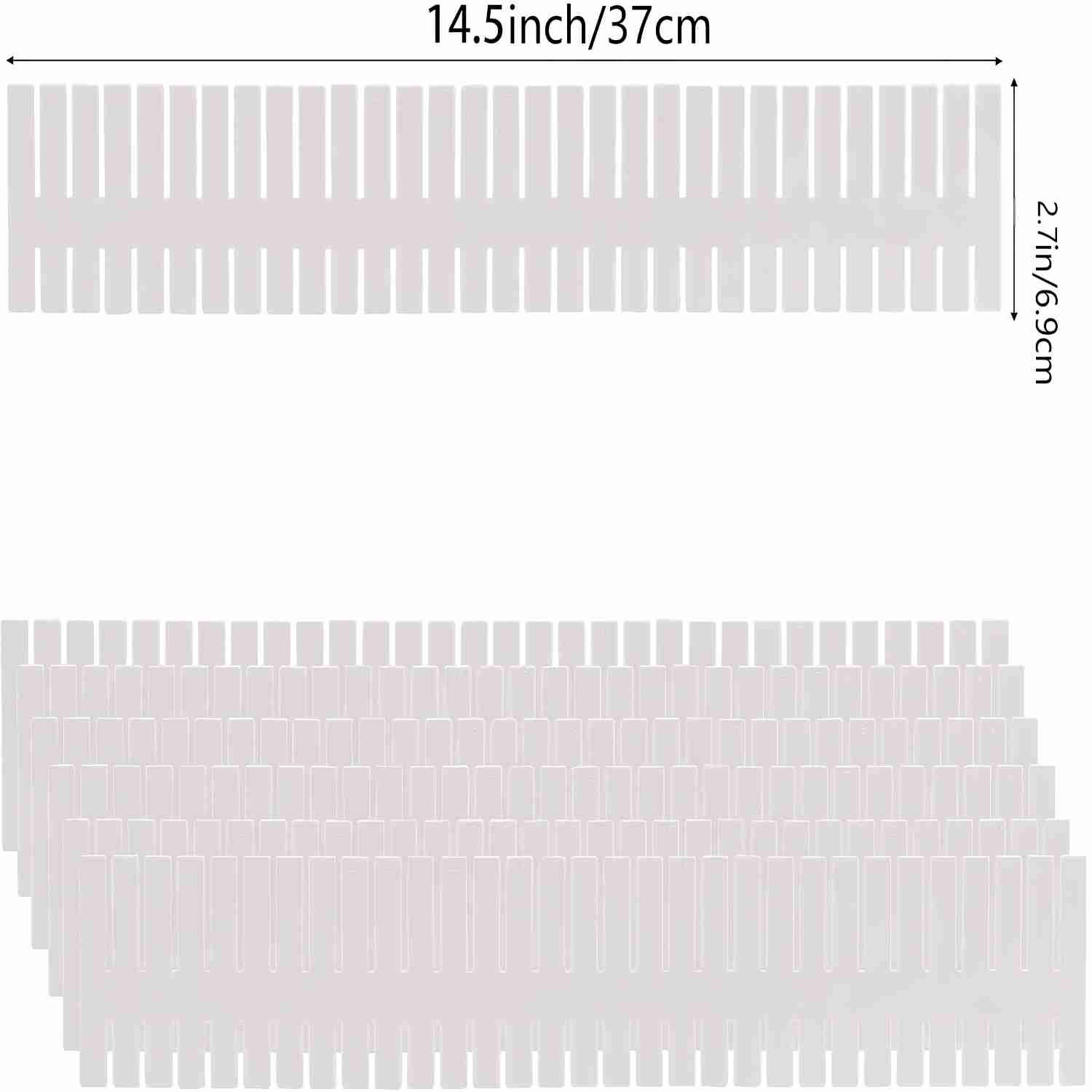 6pcs Adjustable Drawer Dividers, Thick PP Material Non-Slip, Home Storage Organizer, Suitable for Wardrobe, Underwear, Socks, Kitchen Utensils