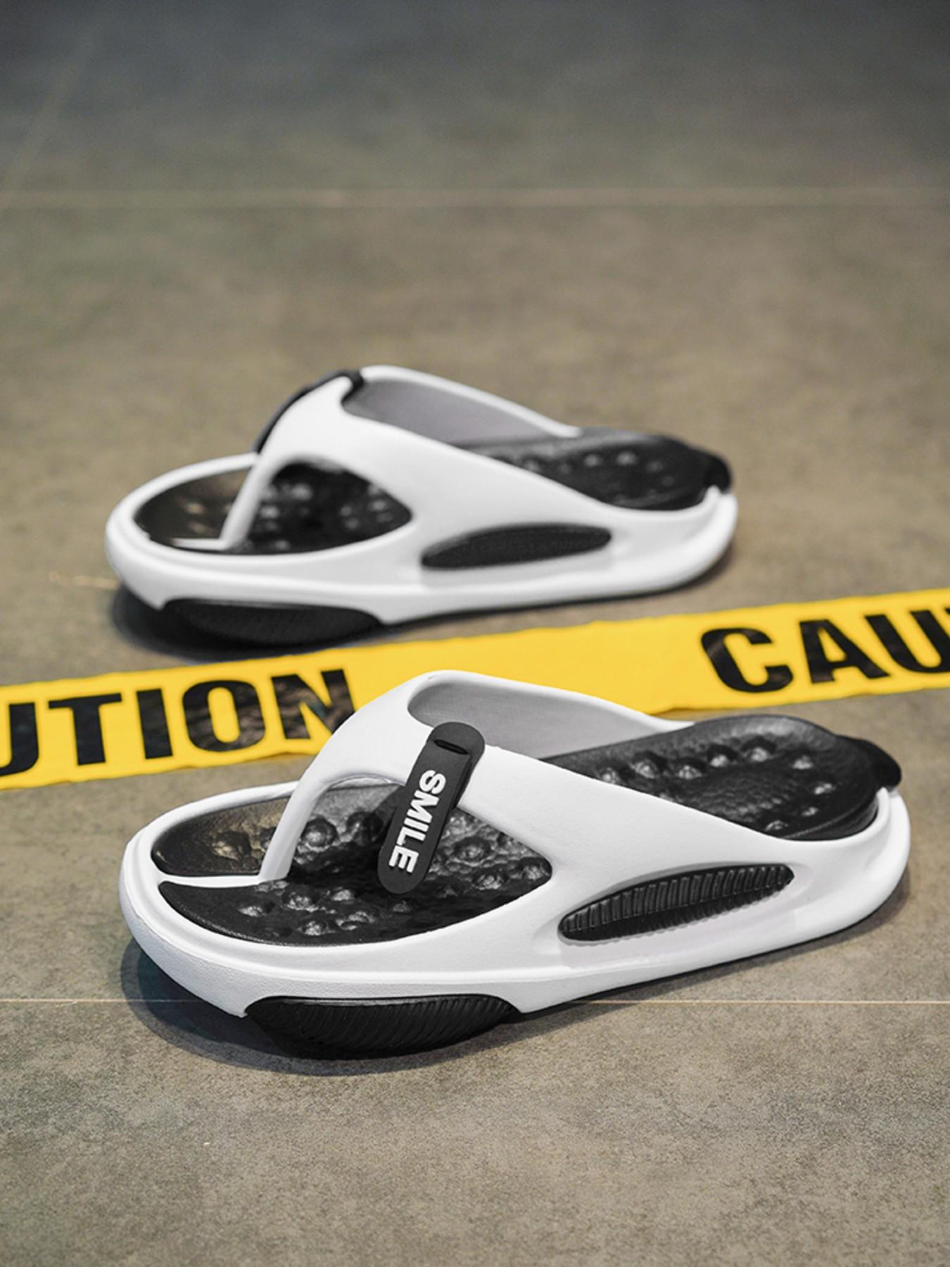 Korean Style Soft Sole Sandals, Lightweight Comfortable Design, Casual PU Leather Eva Sole, Men's Daily Wear Slippers