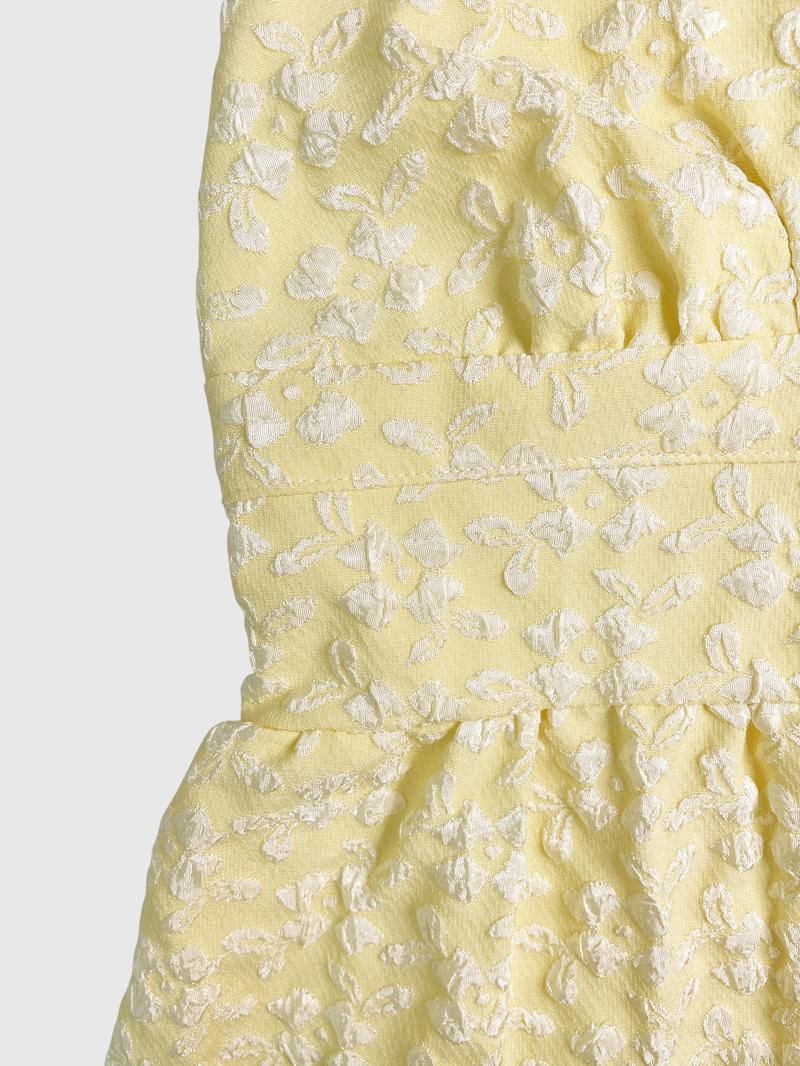 This  Floral Textured Dress is Summer Vacation Vibes Deep V Cutout Tiered Mini Dress Valentine's Day