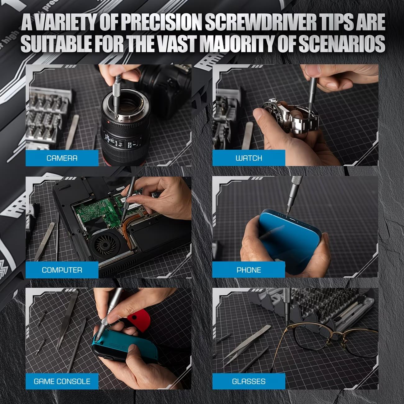 128-In-1 Precision Screwdriver Set, Professional Magnetic Repair Tools with 120 Bits, Ideal for Electronics, Computers, Laptops, Game Consoles, Durable Design, Versatile Use