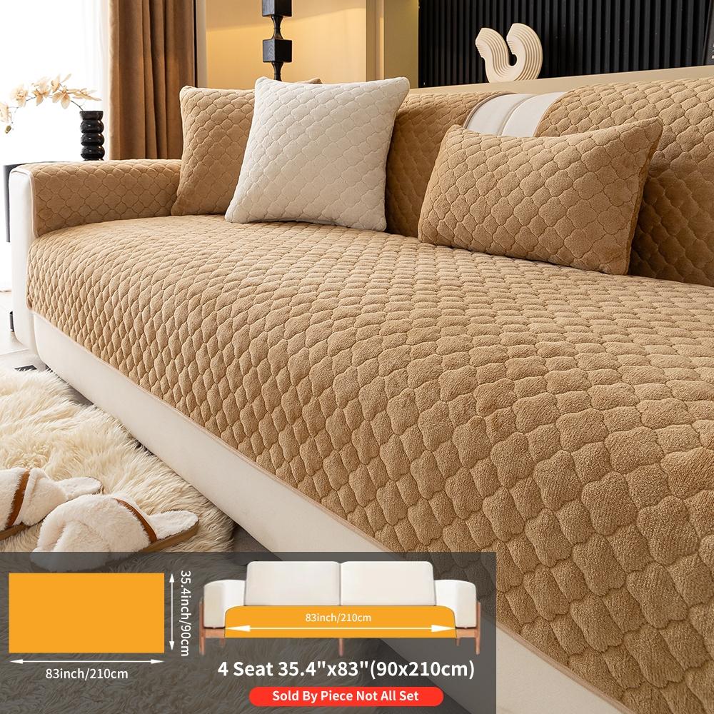 Plush Sofa Cover Set, Soft Sofa Protector, Anti-Slip Dustproof Pet-Friendly Furniture Protector, Washable Dog Bed, Home Decor Essential for 2-5 Seater Sofas