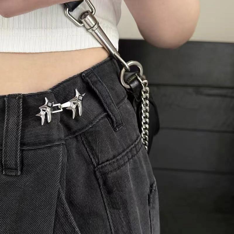 Star Design Waist Buckle, 1 Pair Detachable Waist Jeans Buckle, Fashionable Waist Buckle, Household Sewing Accessories for Women